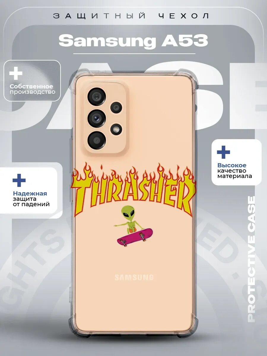 Чехол на Samsung A53 с принтом Thrasher