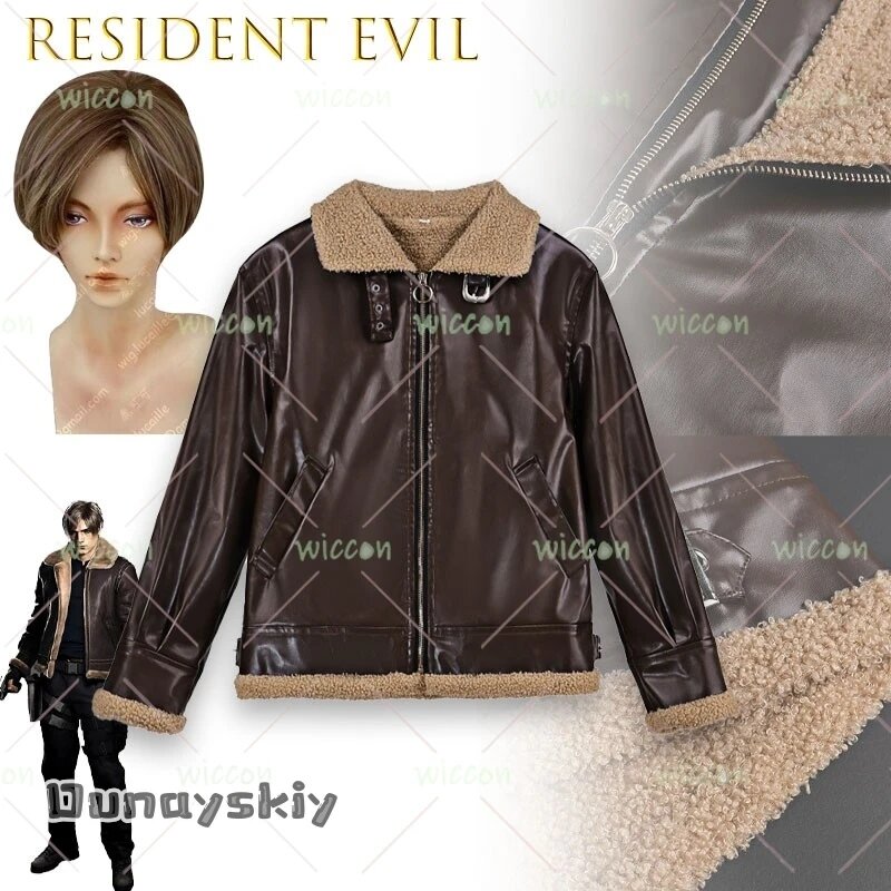 Костюм Леона Кеннеди из Resident Evil 4 L, suit wig