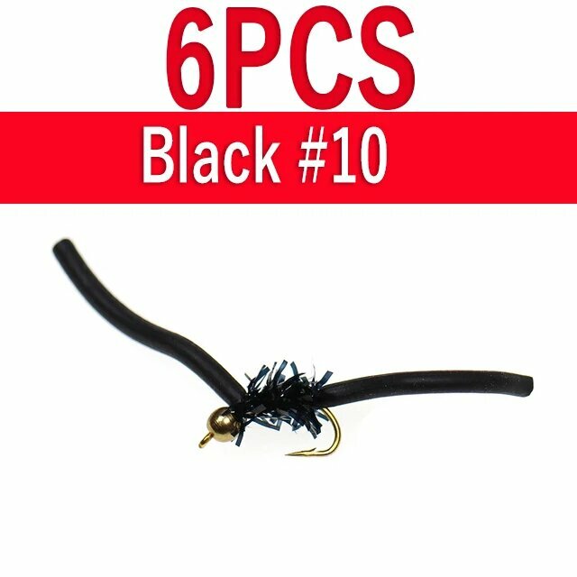 Wifreo черви Сан-Хуана нахлыстовые приманки 6pc black