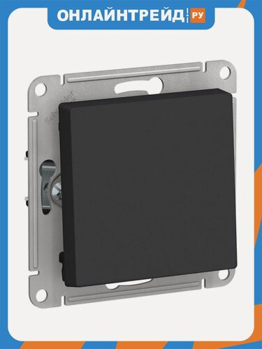Изображение товара Выключатель 1-клавишный Systeme Electric (schneider Electric) SCHNEIDER ELECTRIC ATLASDESIGN, сх.1, 10АХ, механизм, карбон, ATN001011