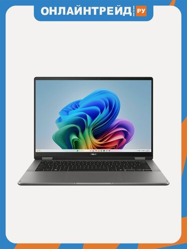 Изображение товара Ноутбук Asus Vivobook 14 Flip TP3407SA-QL055W 14" WUXGA OLED 60Hz 400nits Touch Ultra 7 256V(2.2ГГц), 16Гб LPDDR5x, SSD 1Тб, Arc 140V, CR, Win11, Gray
