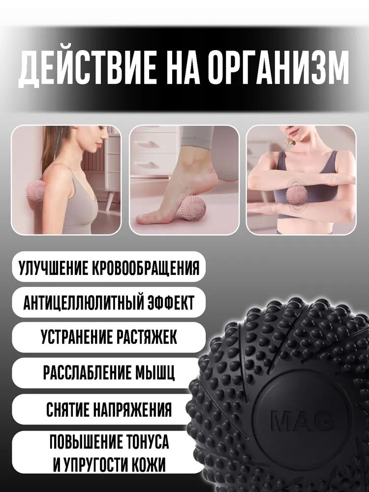 Фитбол, изделие черного цвета для повседневного использования в быту и поддержания порядка — фото 1