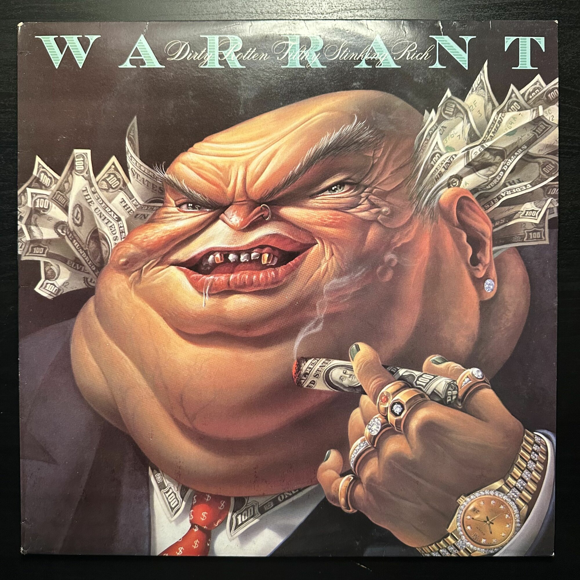 Виниловая пластинка Warrant Dirty Rotten Filthy Stinking Rich (Англия 1988г.)