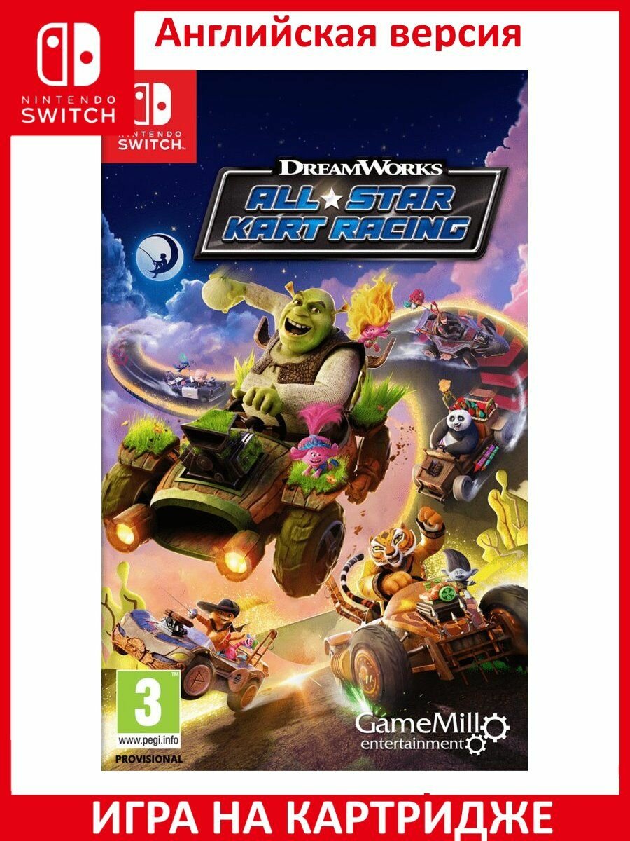 Игра DreamWorks All-Star Kart Racing Switch Картридж на Nintendo Switch Английская версия