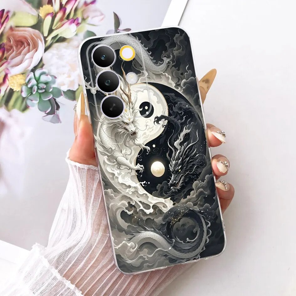 Чехол Realme C85 Pro Yin Yang Dragon TMTPU-6138