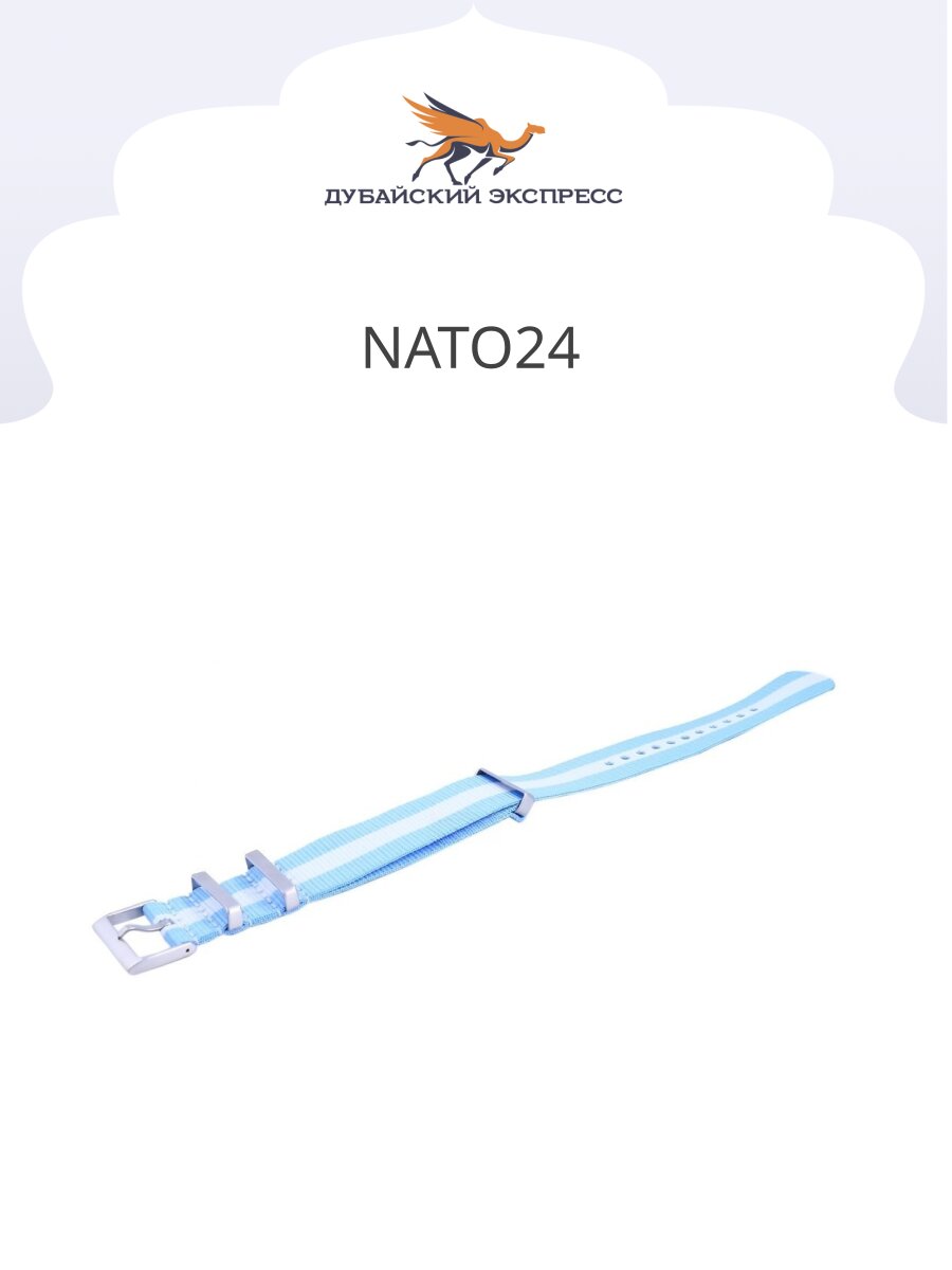 Ремешок NATO24 для часов Ratio Strap Аргентинский флаг Полиэстер 22мм