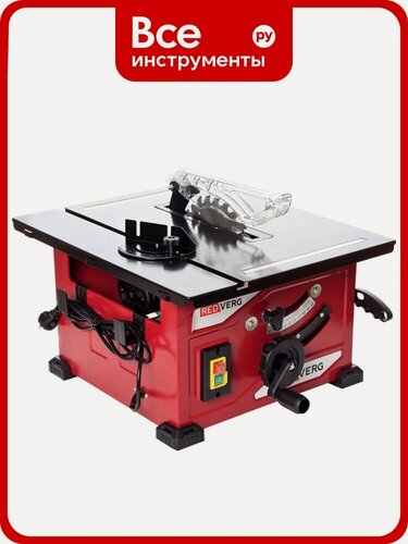 Изображение товара Циркулярная настольная пила REDVERG RD-SS210-1200/2 6671542 с металлическим столом и регулировкой глубины пропила