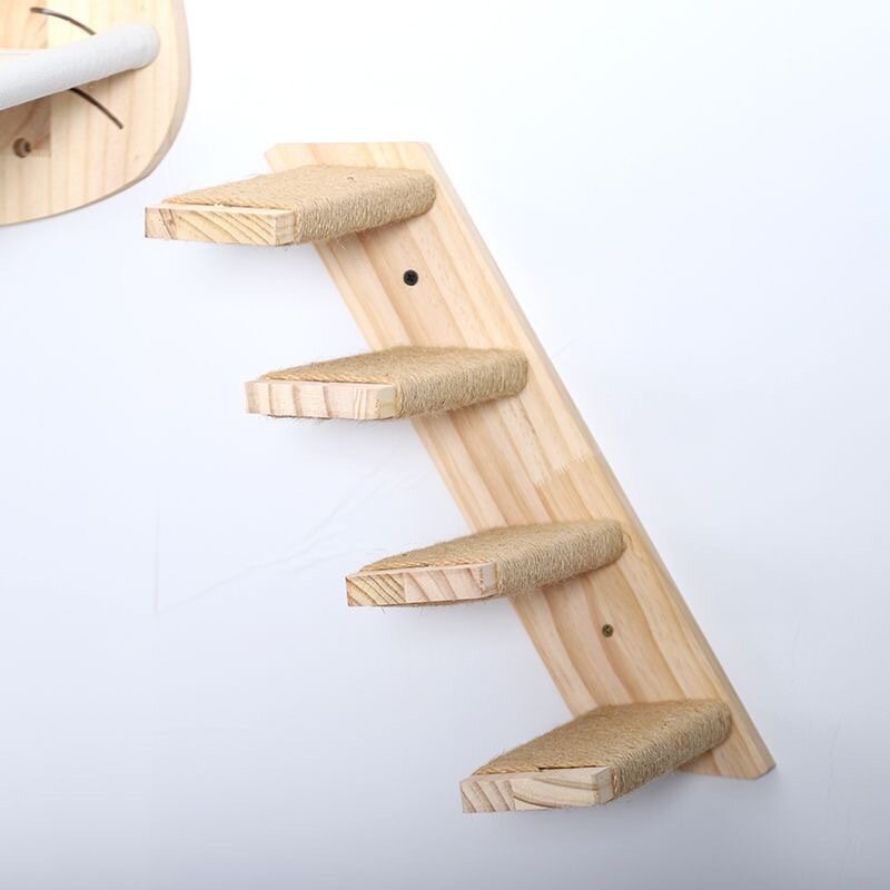 Когтеточка с верёвкой для кошек, четыре ступени (левая — 35 см), 1 шт.