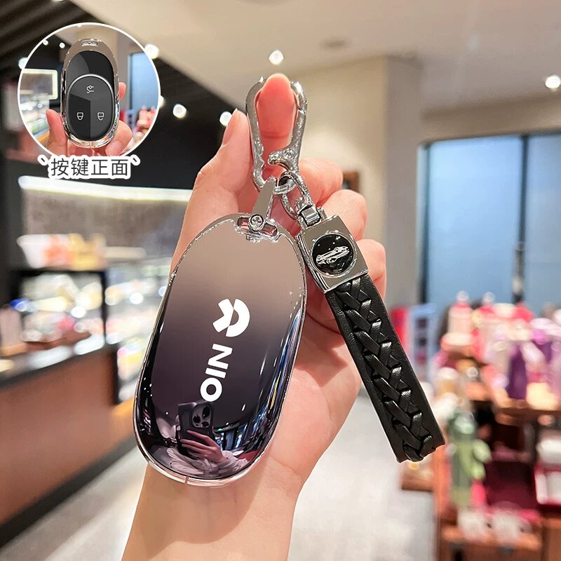 Картонная оболочка ключа NIO Smart B стиль с звездным серым и брелоком с логотипом