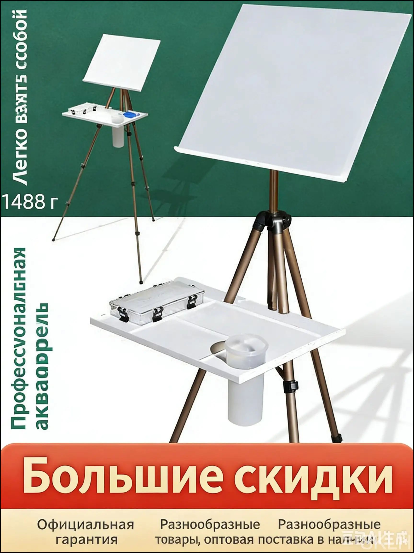 Pinax Мольберт-тренога алюминиевый Акварельный FE-94.175AW