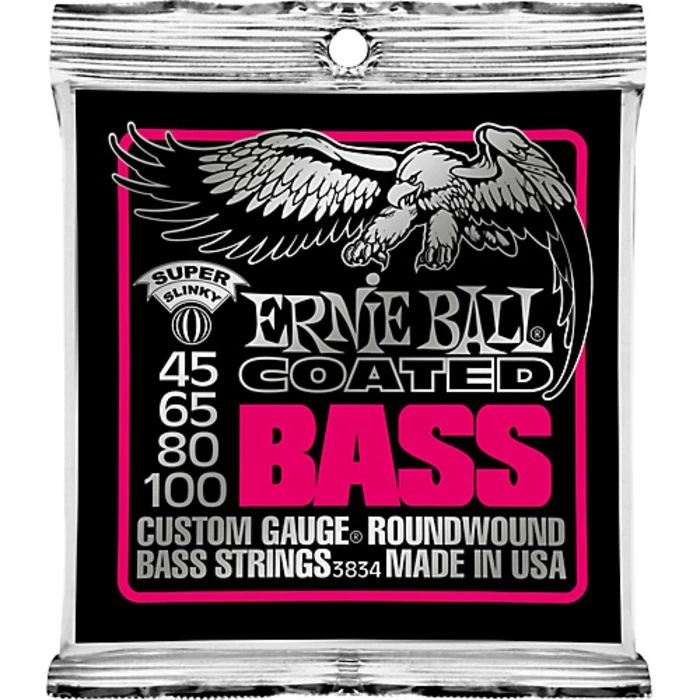 Ernie Ball 3834 Комплект струн для 4-струнной бас-гитары 45-100