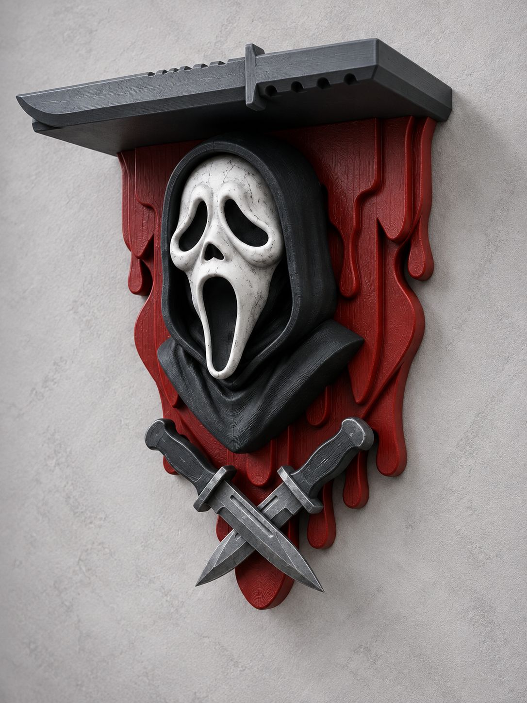 Декоративная полка "Крик/Ghostface v2" под покраску