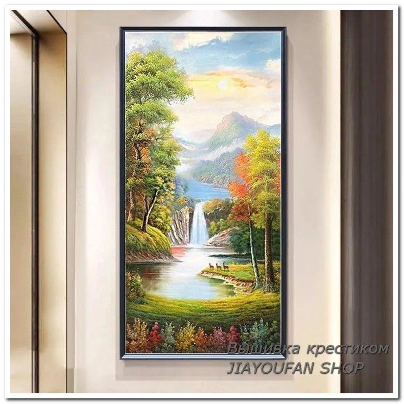Набор для вышивания крестом, 11 Канiteй (11CT), канва 60x110 см, готовая вышивка 50x100 см