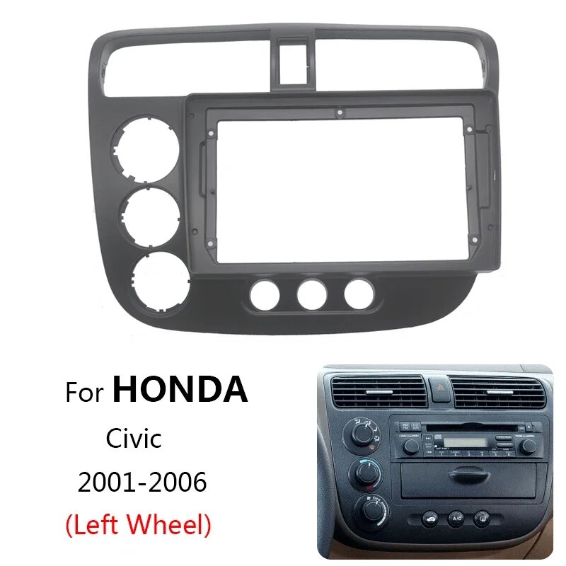 Комплект рамки автомобильного радиоприемника для Honda Civic 2001 2002 2003 2004 2005 Left Wheel