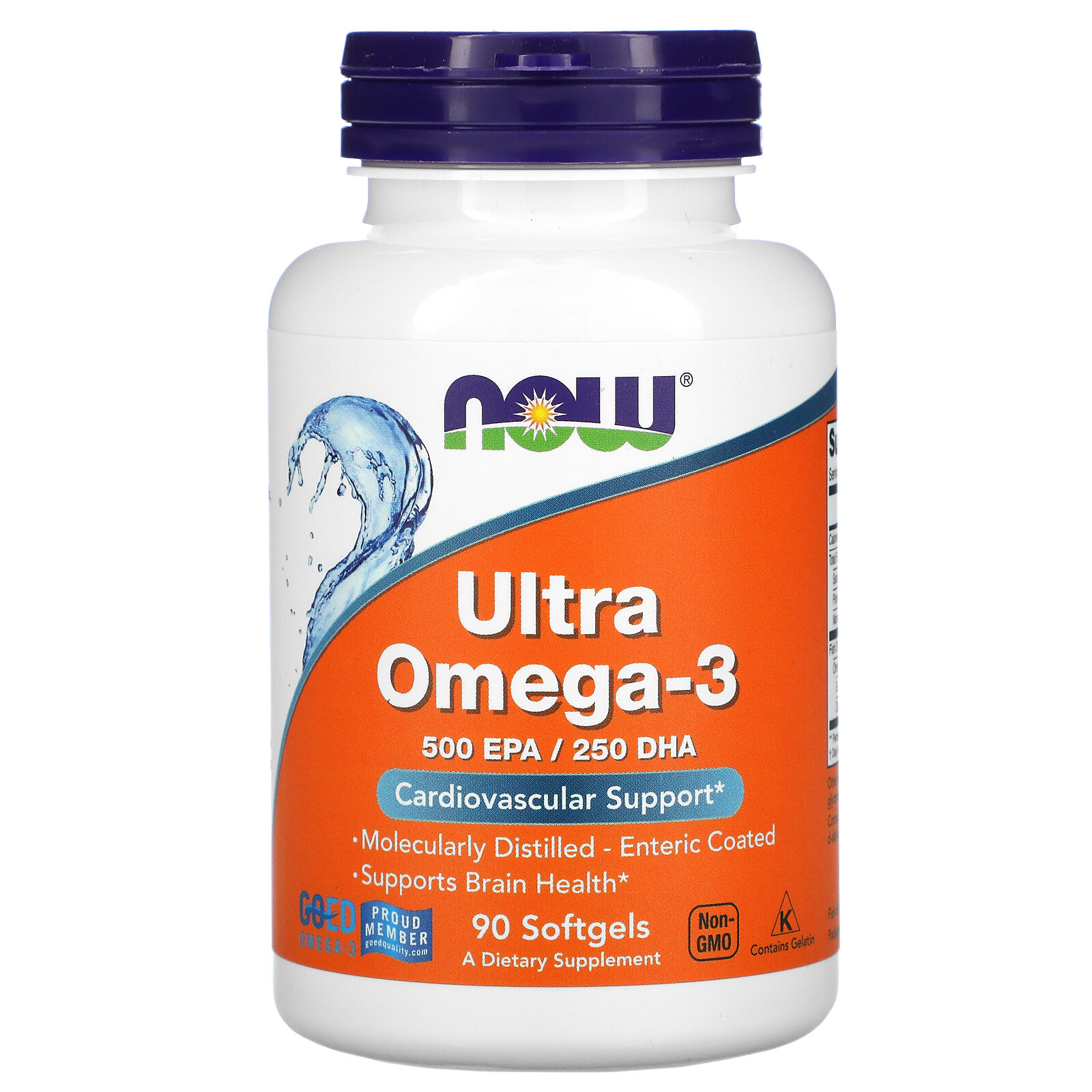 NOW Ultra Omega-3 90 капсул концентрированная для сосудов (США)