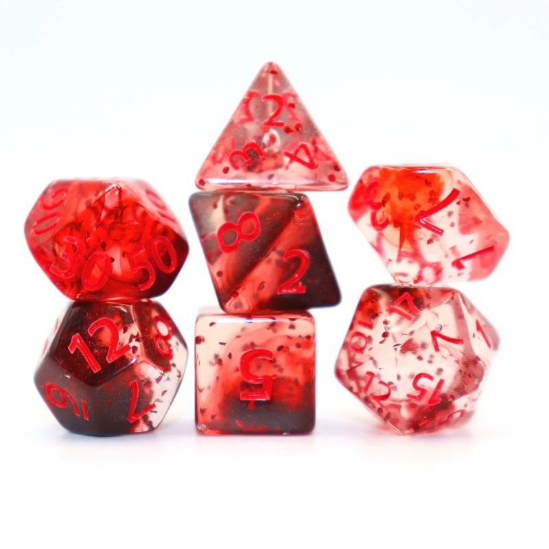 Набор дайсов 7 шт хамелеон двухцветный для D&D и настольных игр
