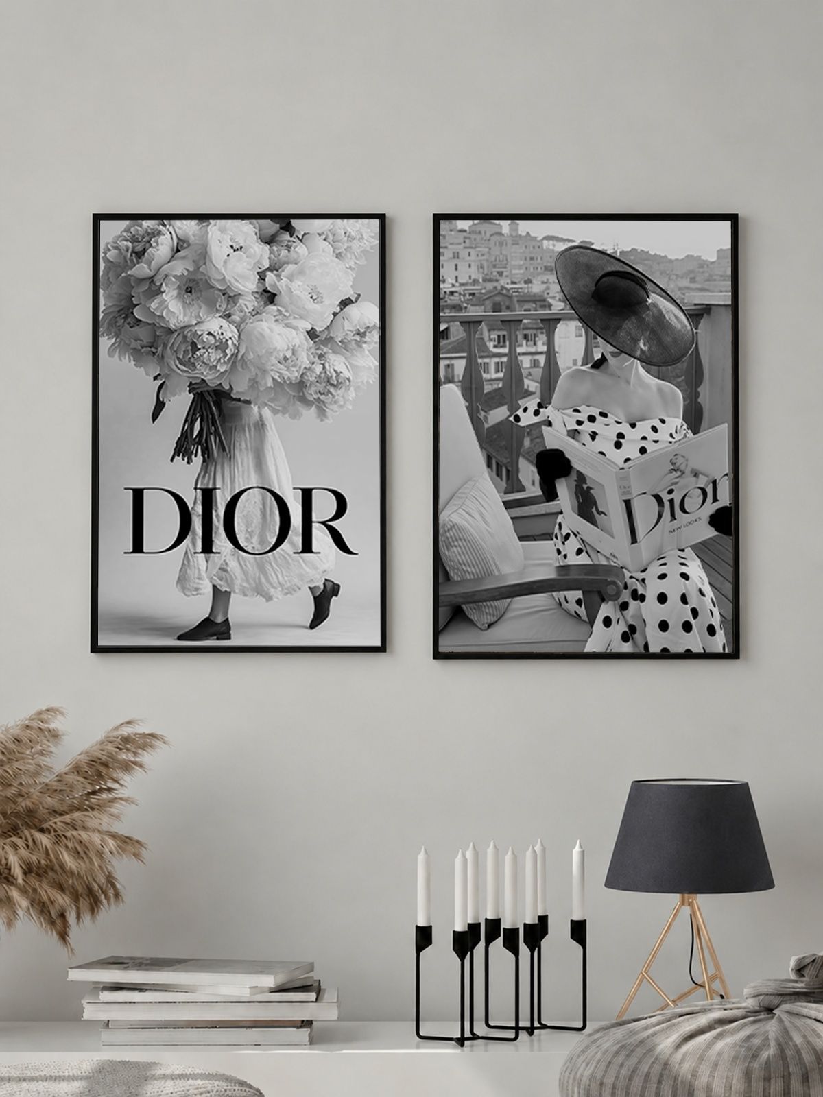 Набор Постеров / Плакатов На Стену Интерьерный Диор (Dior) 2 Листа А3