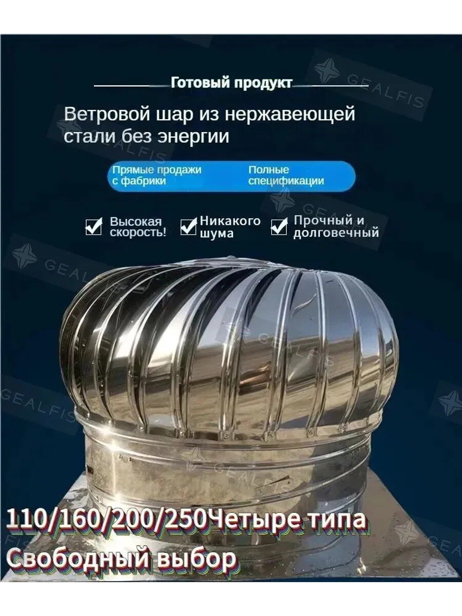 Вентиляционные отверстия, Крышный вентилятор, турбина, ветряные турбины, внутренний диаметр 110 мм