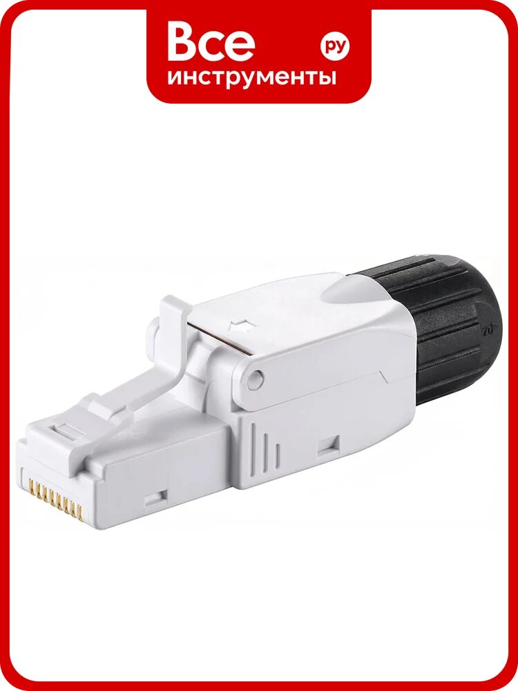 Коннектор Filum FL-PG-U5E-TS Сat 5e, UTP, RJ45(8p8c), 50мкд, toolless, универсальный, для одножильного и многожильного кабеля, 00-01293263