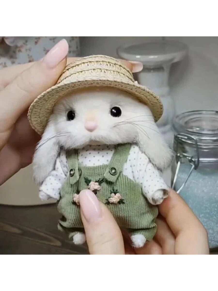Мягкая игрушка MINISO Мини кролик в шляпе, для повседневного использования