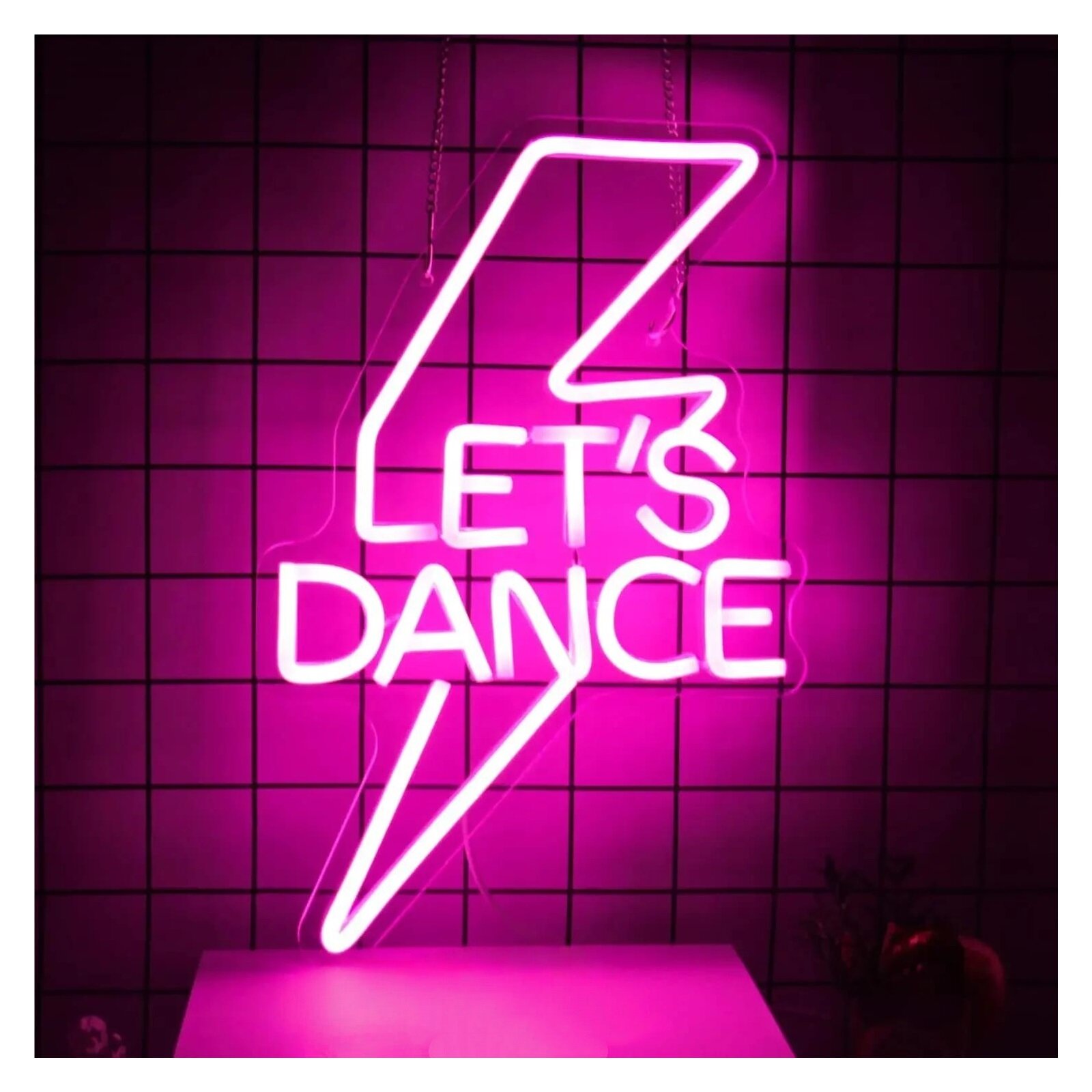 Let's Dance Неоновая Вывеска Молния Декор 40смx25см