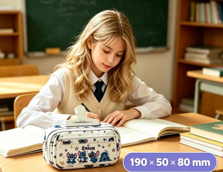 1 шт. перекидная сумка-тоут с Стичем и 1 шт. магнитный зажим