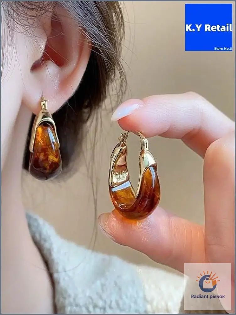 Серьги, кахолонг