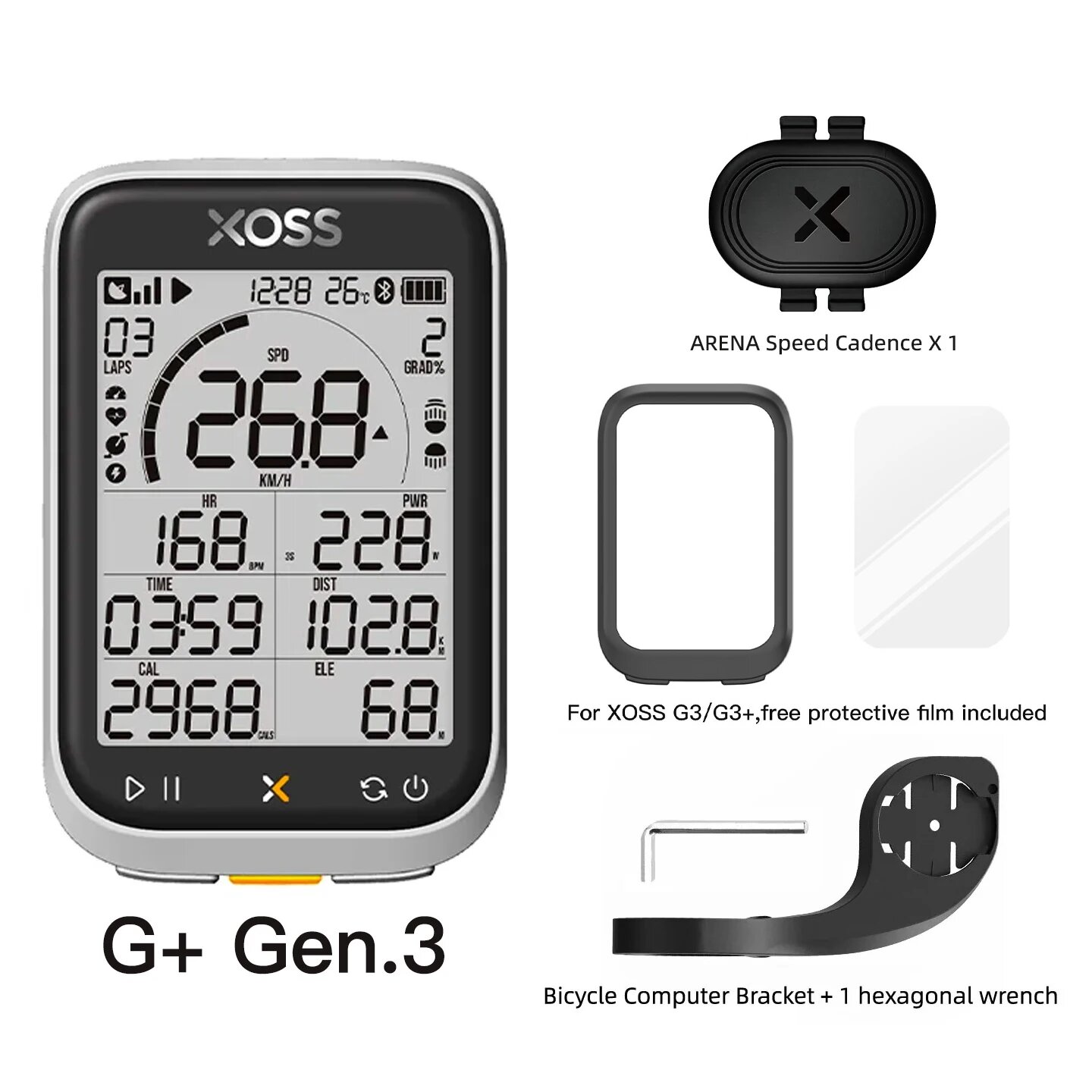 XOSS G3 Plus Set A велокомпьютер с датчиком скорости