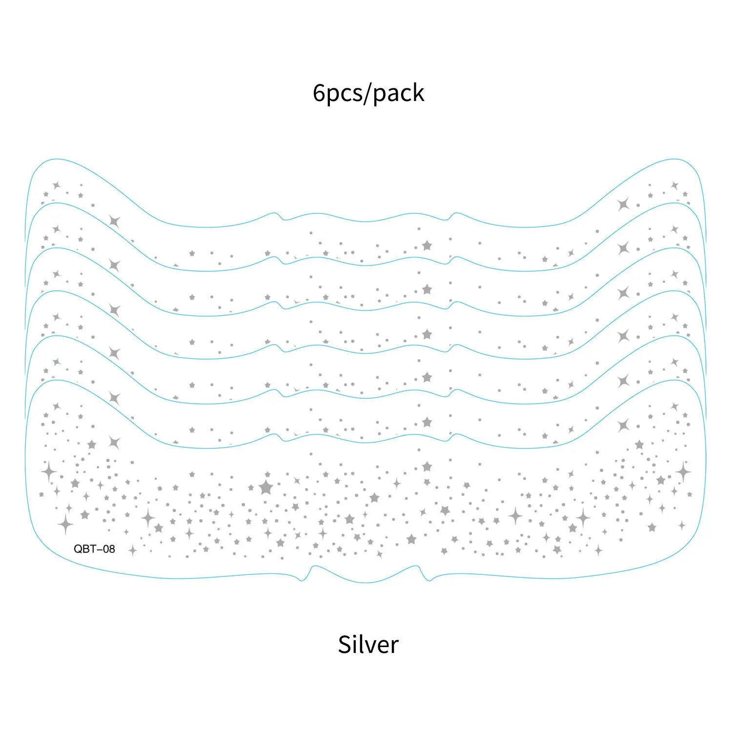 Временные татуировки веснушки 6 шт. Silver-QBT-008