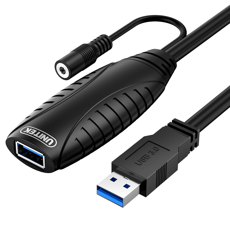 USB 3.0 кабель-удлинитель 15 м с питанием от DC и усилителем сигнала для компьютера, принтера и камеры Модель：USB 3.0