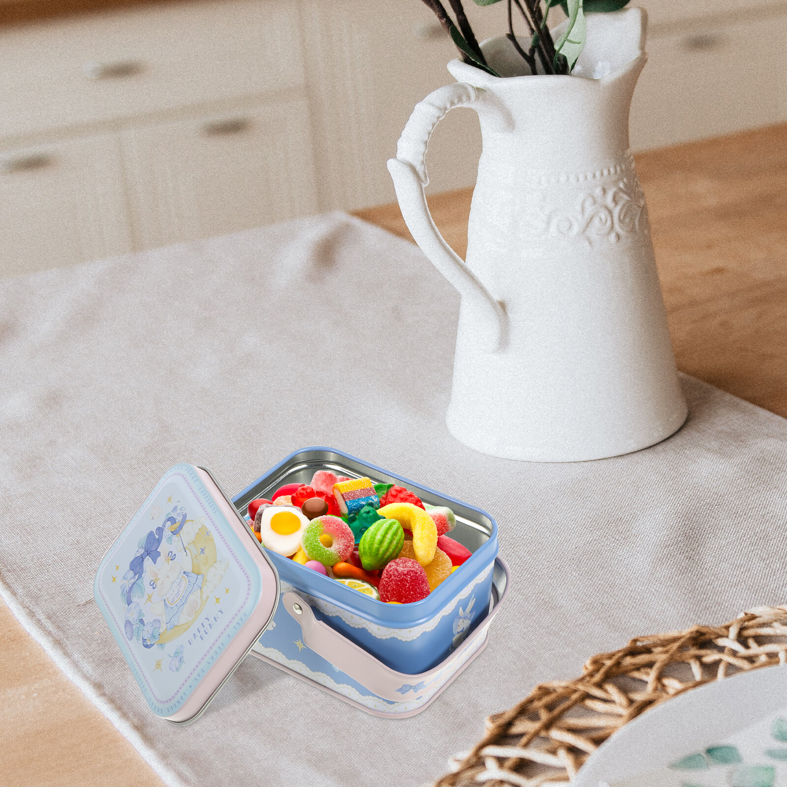 Металлическая Коробка Для Печенья И Конфет С Узорами 10 60X7 80X6 40Cm