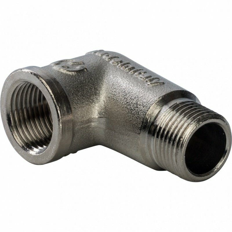 Угол резьбовой ВН 3/8" никель STOUT