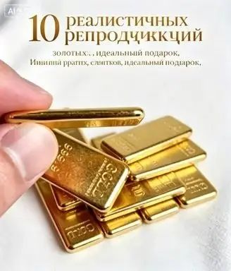 10 реалистичных репродукций золотых слитков, Идеальный подарок, который можно сохранить в избранном