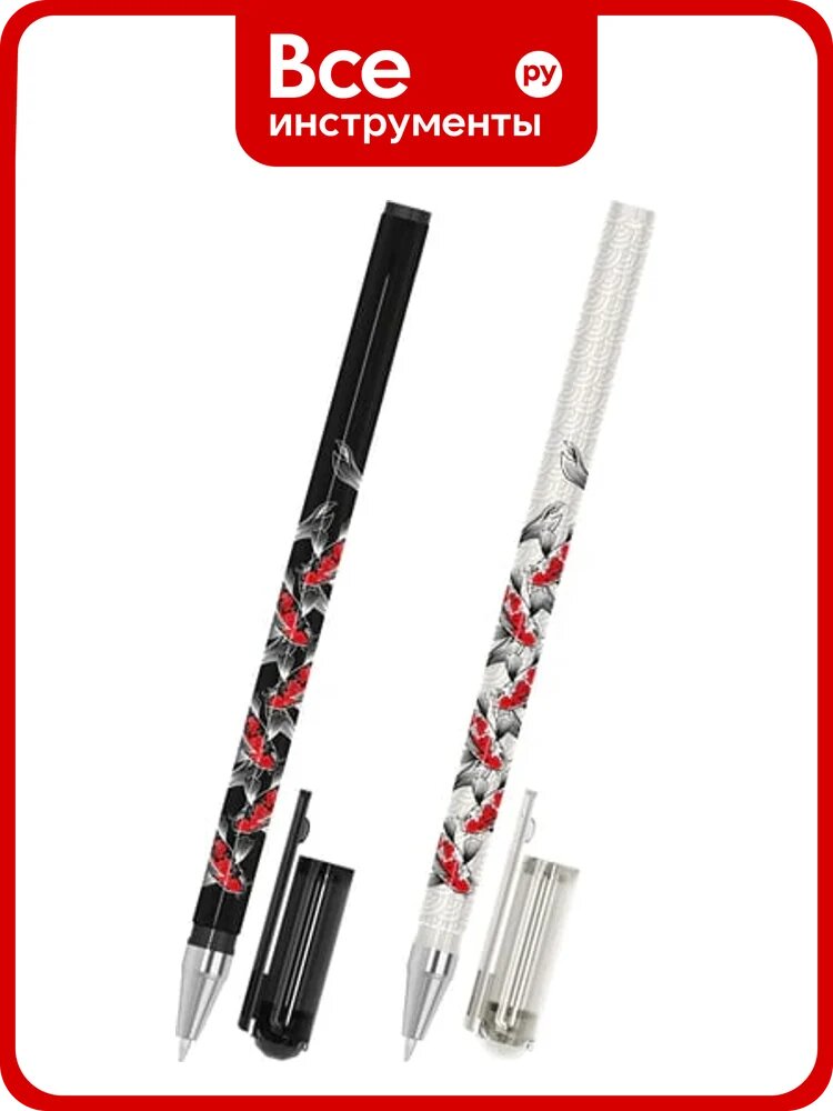 Ручка шариковая с принтом FUNSTER STICK FISH KOI, синяя, комплект 36 шт, узел 0,7 мм, линия 0,35 мм 144388