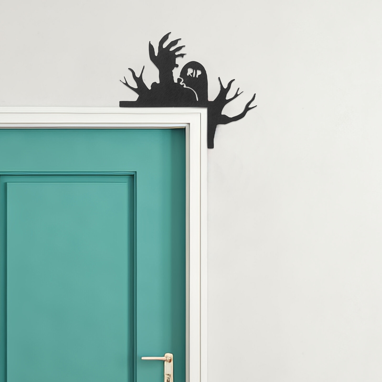 2 Шт Декоративные Элементы Для Двери Halloween Door Toppers С Тематическим Дизайном 18.00X16.00X0.50Cm