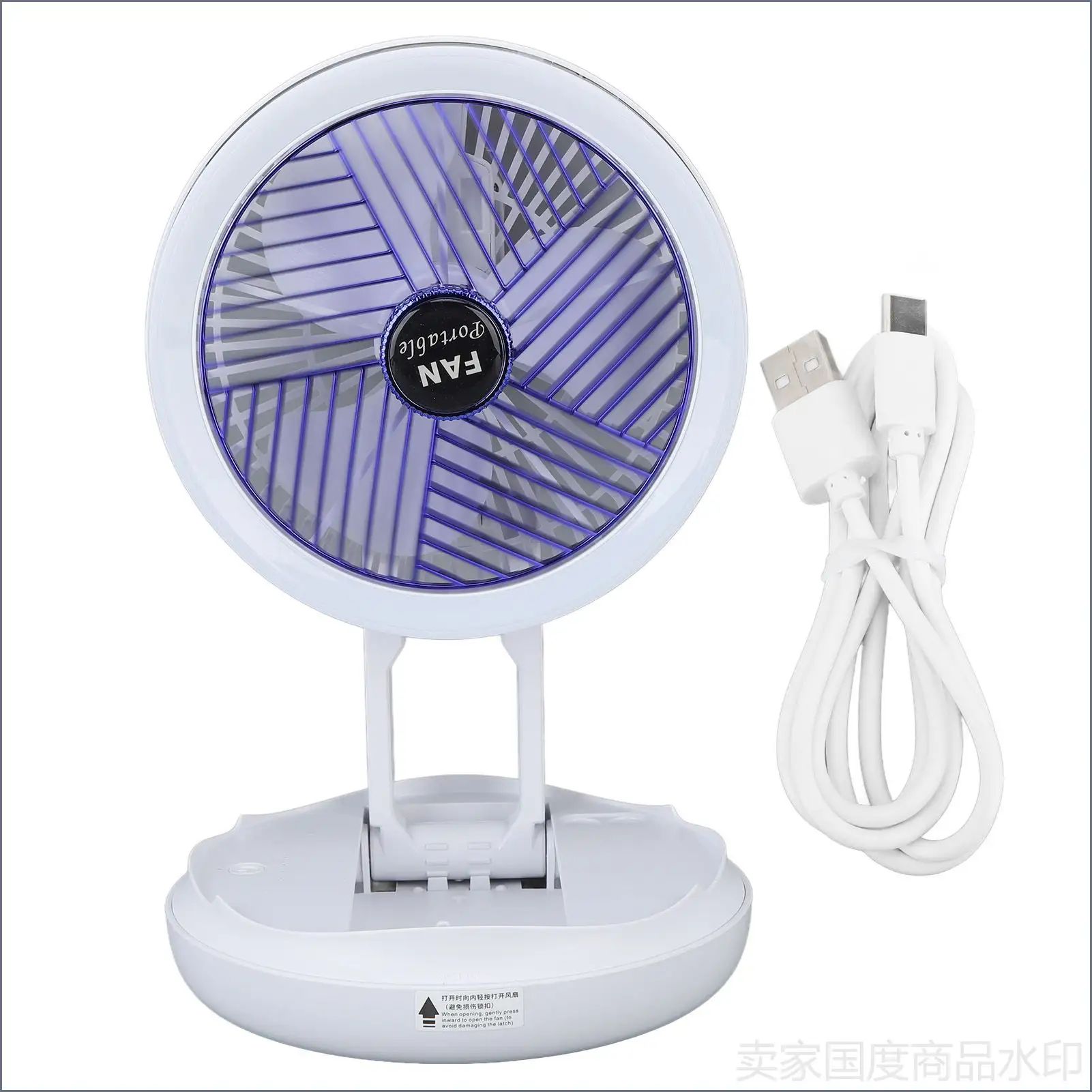 USB настольный вентилятор, LED, ABS, складной, бесшумный, для дома, офиса, школы