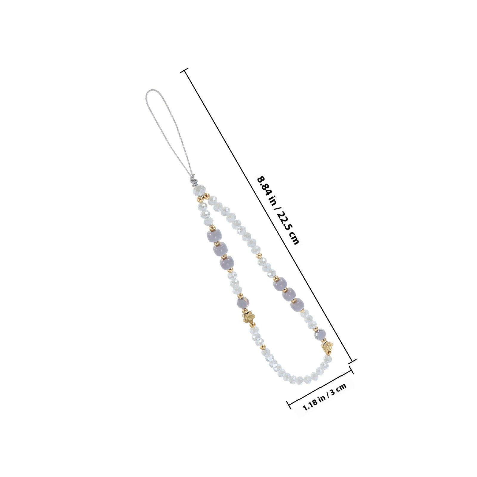 Beaded Phone Lanyard Для Телефона Серый Цвет 19.00X3.00X0.70Cm
