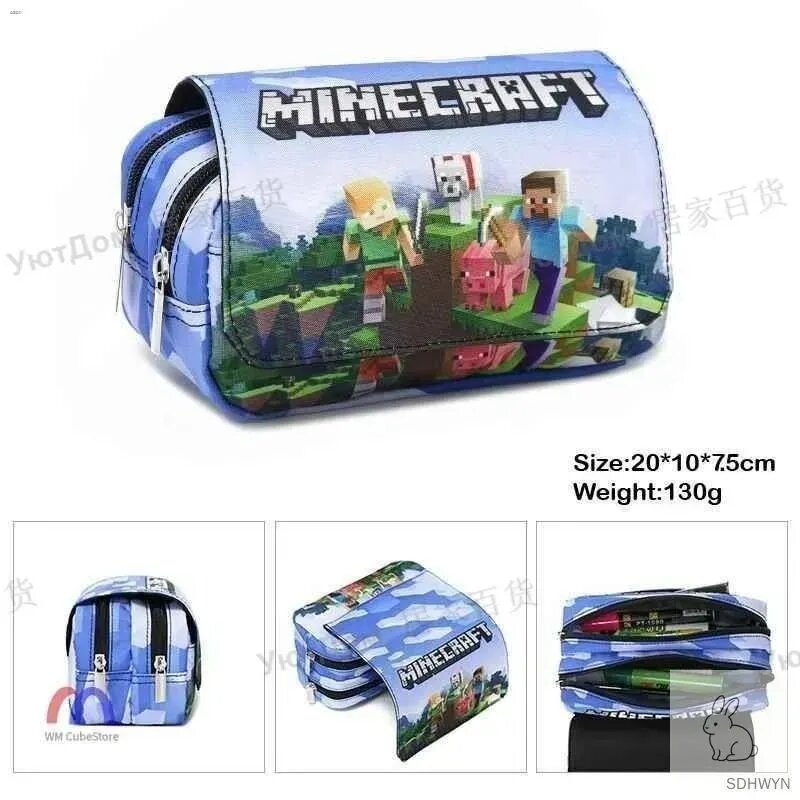 Пенал майнкрафт для мальчика школьный 2 отделения Minecraft SJBD2308101 04
