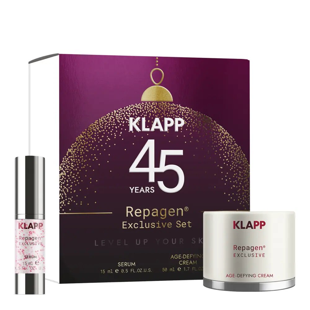 Klapp Набор Repagen exclusive set (крем для лица 50 мл, сыворотка 15 мл)
