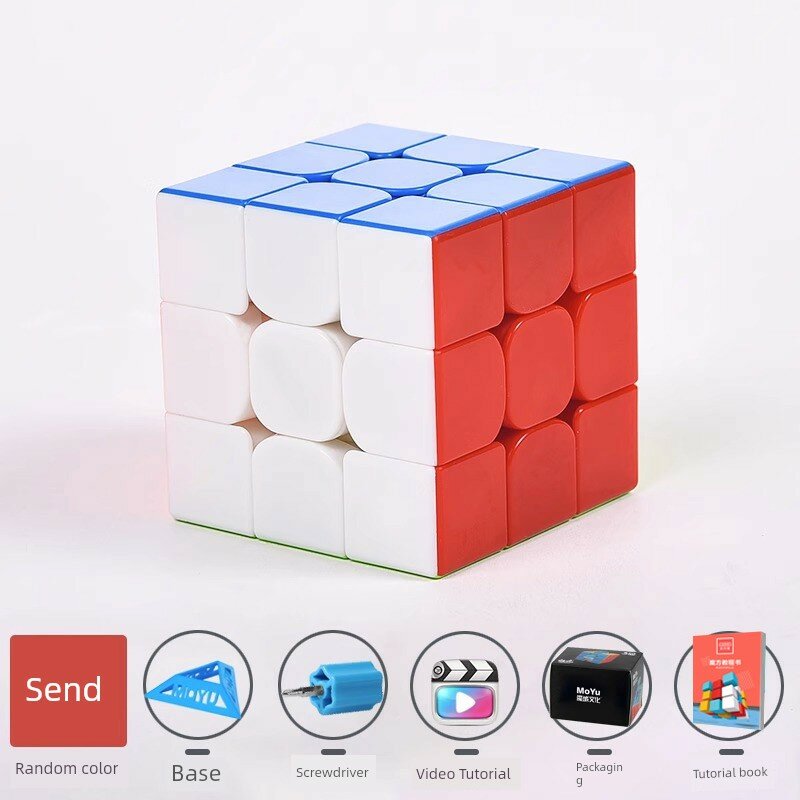 Немагнитный куб 3x3 Non-Qiyi, реальный цвет, магнитная конструкция, соревновательный уровень