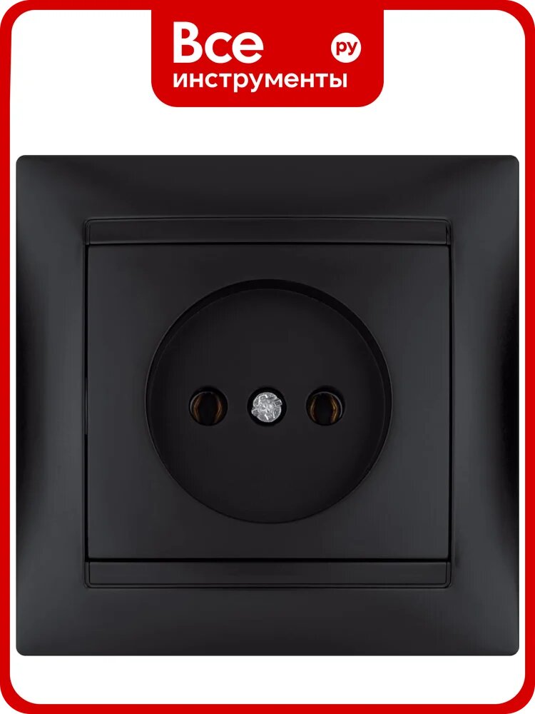 Розетка TDM ELECTRIC 2П 10А 250В графит Лама SQ1815-0622
