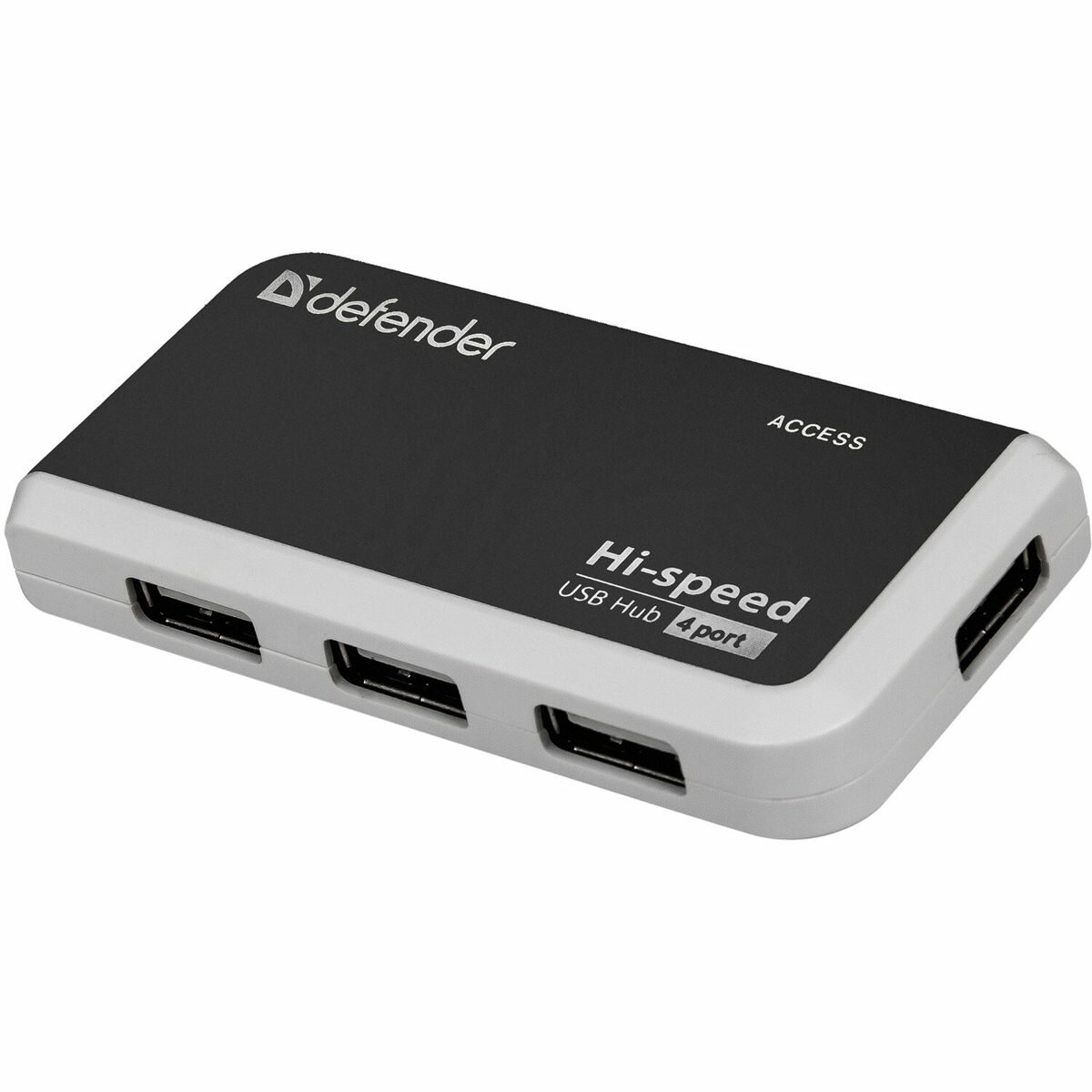Разветвитель (хаб) USB Defender Quadro Infix, на 4 порта, черно-белый (83504)