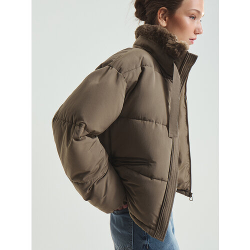 фото Куртка zarina, размер xs (ru 42), табачный