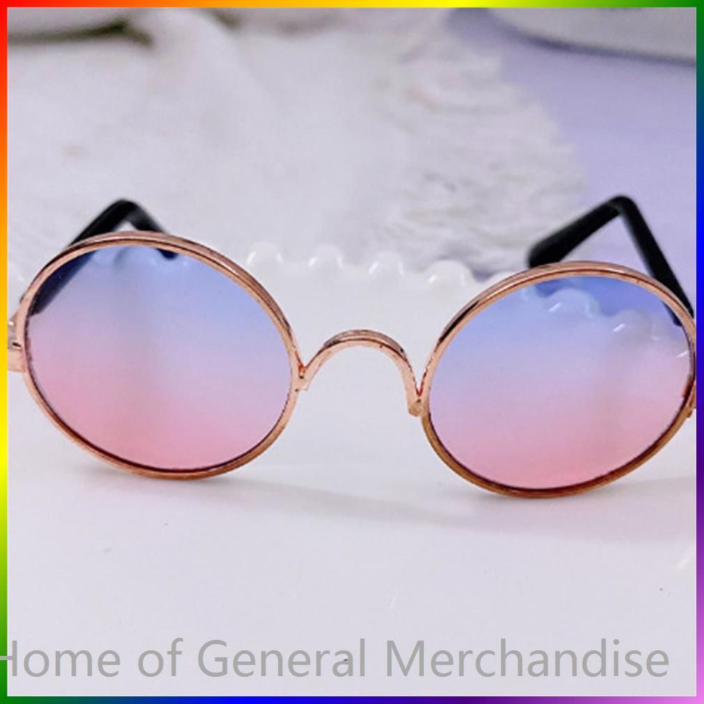 Очки для домашних собак и кошек Cute round-frame metal glasses accessory
