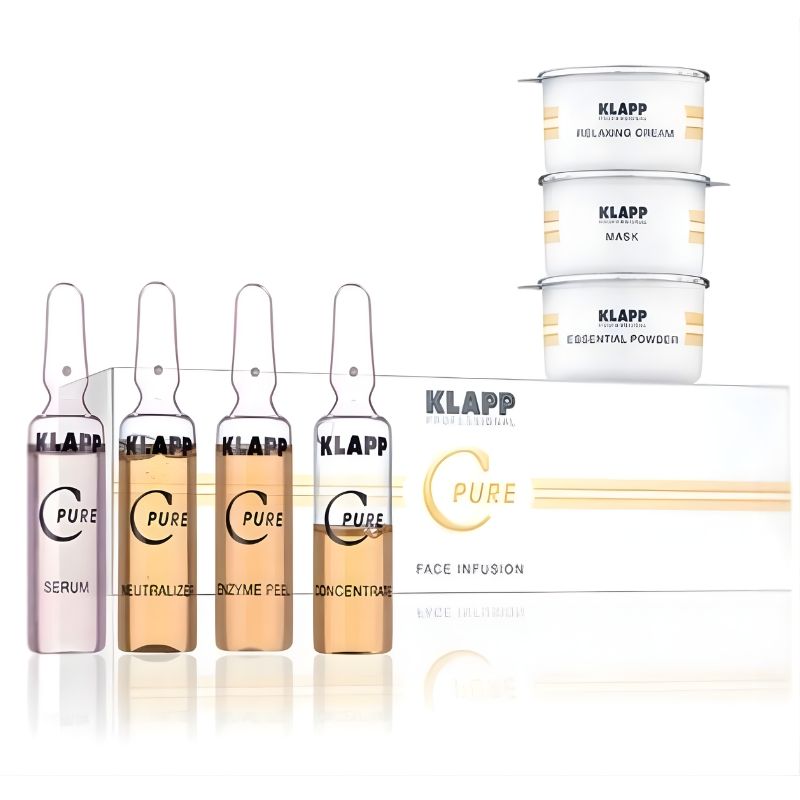 Klapp Набор косметических средств C Pure Face Infusion Treatment (peel/5ml + powder/0.8g + neutr/5ml + mask/5g + serum/5ml + gel/3ml + cr/10ml)