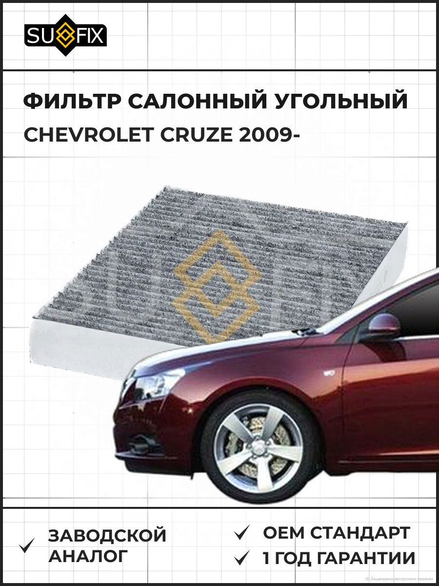 Фильтр салонный угольный SUFIX SSC1019 Шевроле Круз CHEVROLET CRUZE 2009