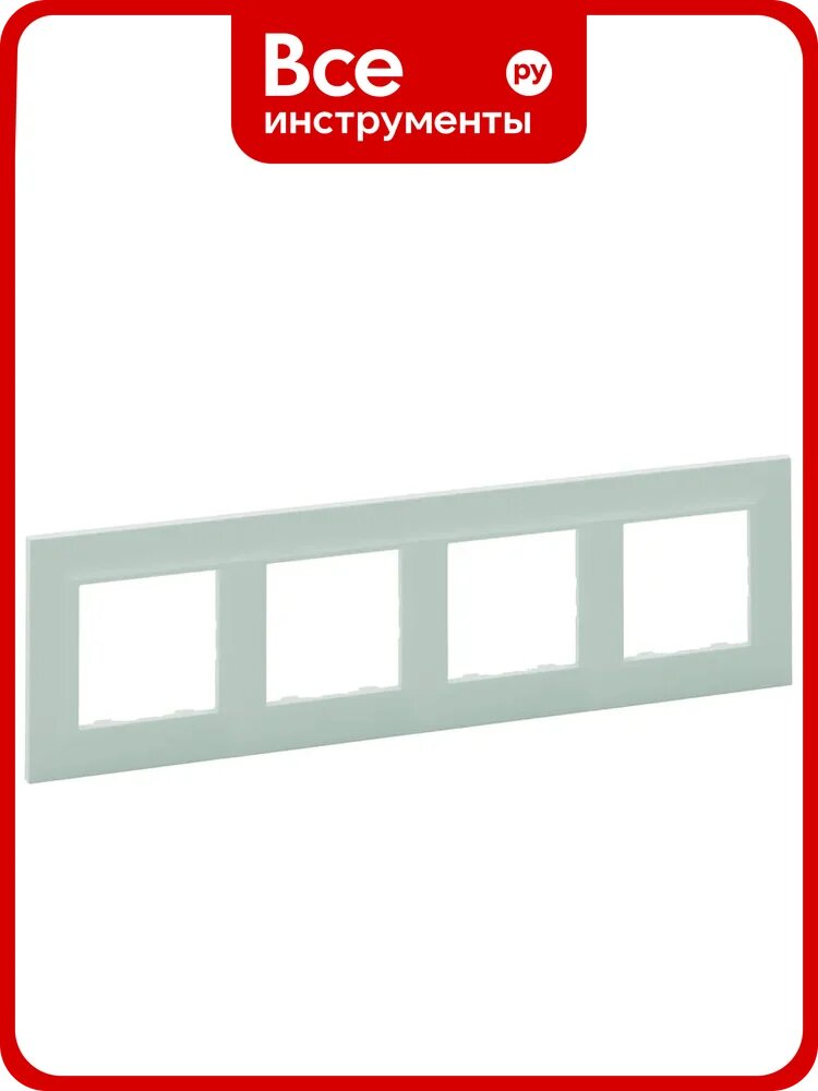 Рамка Legrand STRUCTURA 4-местная, голубой 764135