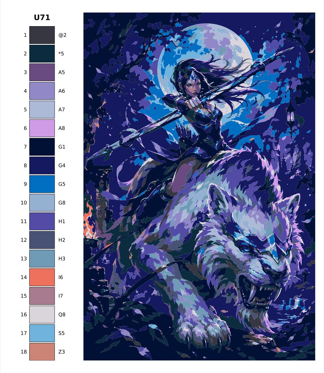 Картина по номерам U-71 "Игра Dota. Мирана", 70x110 см