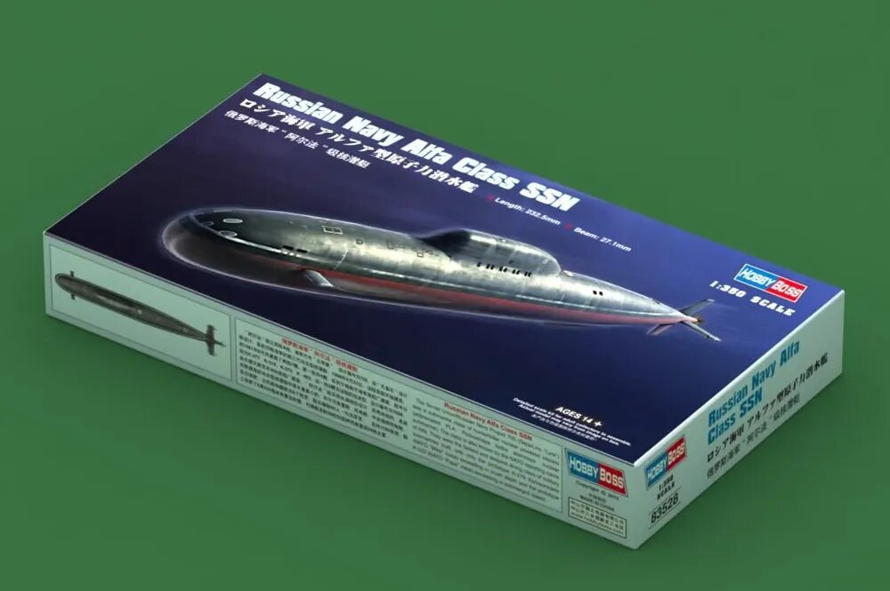 Сборная модель Hobbyboss 83528 Атомная подводная лодка класса Альфа 1:350