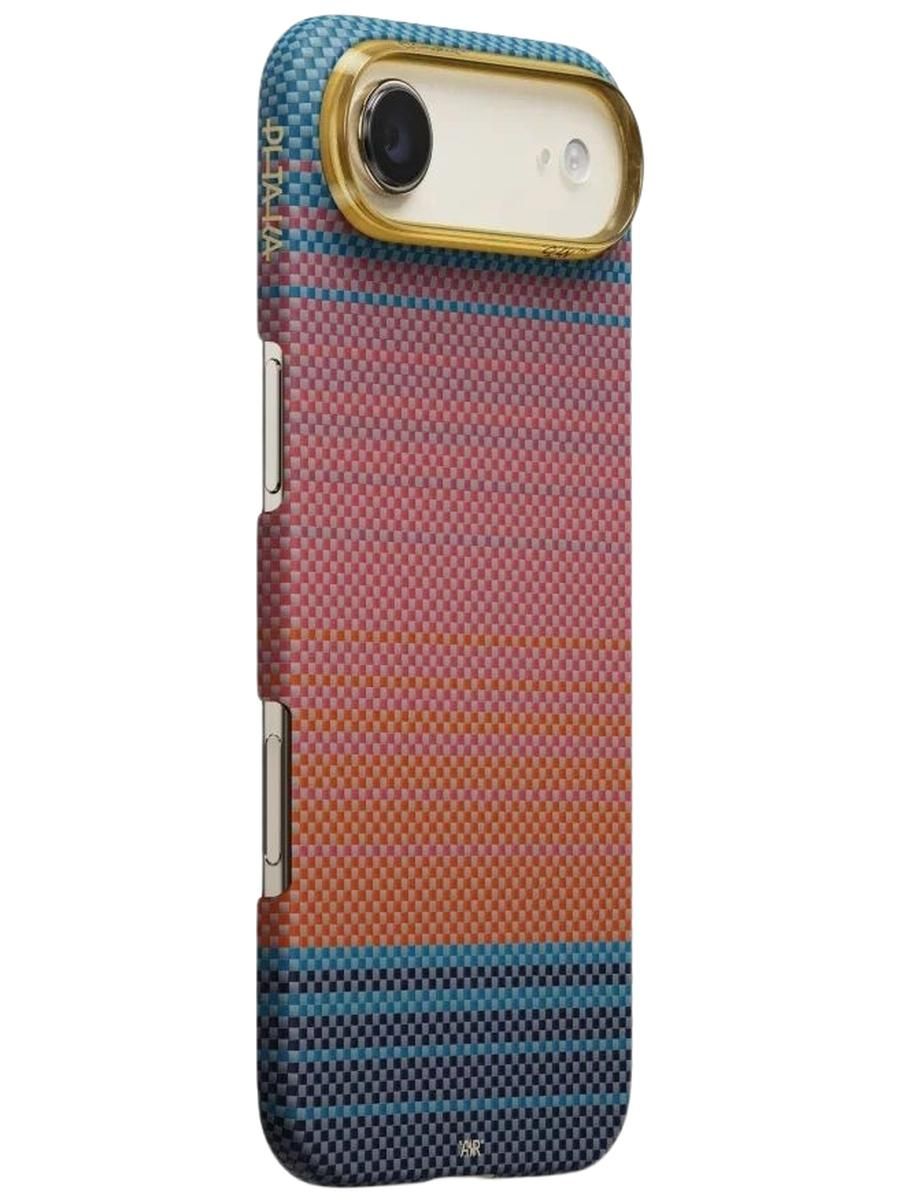 Ультра тонкий чехол PITAKA (California Dream-04) для iPhone Air, (Sunset 2.0) Оранжево-синий